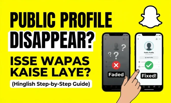 Snapchat Public Profile Disappear Ho Gai Isse Wapas Kaise Laye (Step-by-Step Guide)